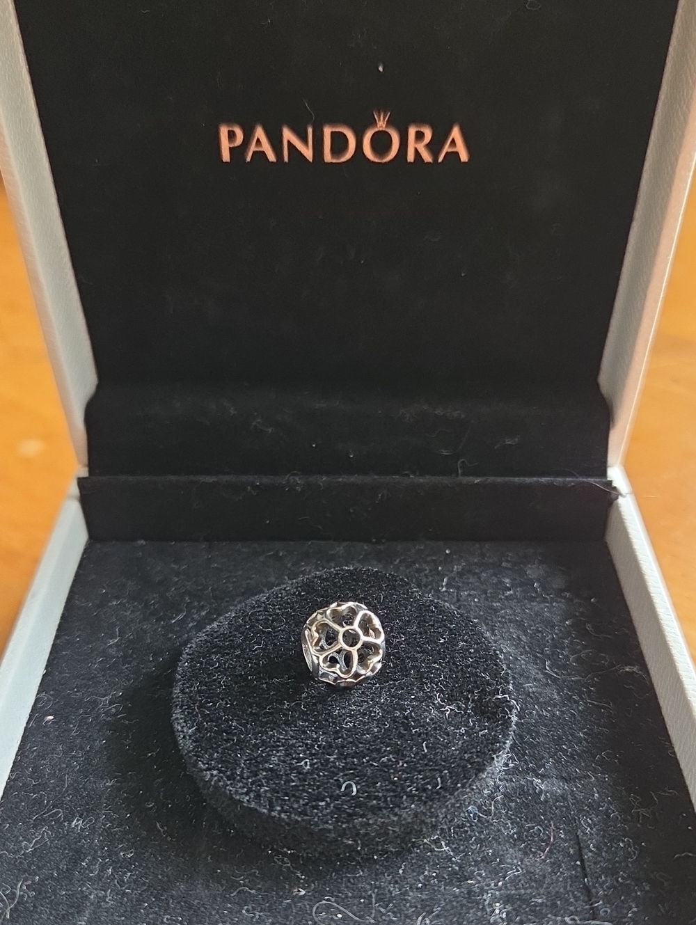 Retired Pandora Sterling  Silver Openwork Primrose Flower Charm 791489